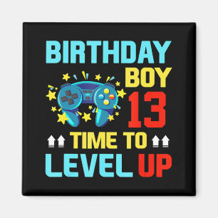 Birthday Boy 13  13 Year Old Video Games Gift Kids Magnet
