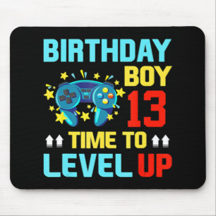 Birthday Boy 13 13 Year Old Video Games Gift Kids Mouse Mat