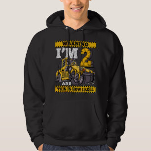 Birthday Boy 2 Construction 2nd Birthday Roller 2n Hoodie