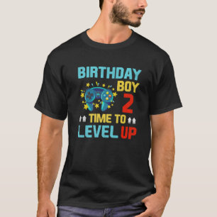 Birthday Boy 2 Time To Level Up 2nd Birthday Boy G T-Shirt