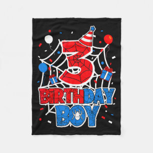 Birthday Boy 3 Year Old Sders 3rd Birthday Kids Fleece Blanket
