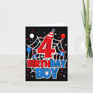Birthday Boy 4 Year Old Sders 4th Birthday Kids Card