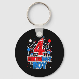 Birthday Boy 4 Year Old Sders 4th Birthday Kids  Key Ring