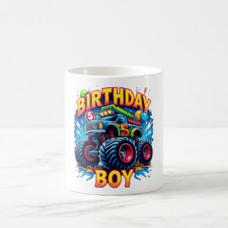 Birthday Boy 5 - Monster Truck Coffee Mug