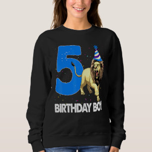Birthday Boy 5 Roaring Lion Tees Wild Animal