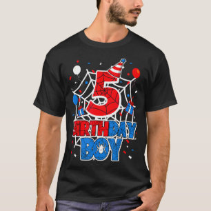 Birthday Boy 5 Year Old Sders 5th Birthday Kids  T-Shirt