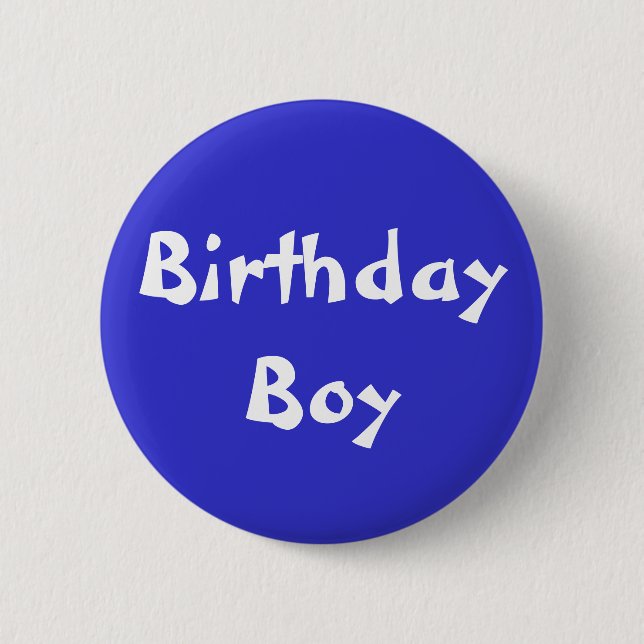 Birthday Boy 6 Cm Round Badge (Front)