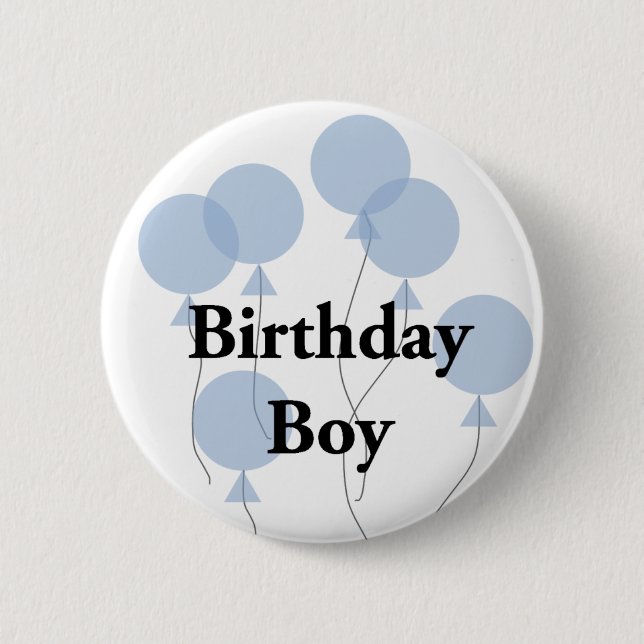 Birthday Boy 6 Cm Round Badge (Front)