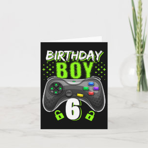 Birthday Boy 6 Video Game Controller Gamer 6th Bir Card