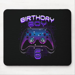 Birthday Boy 6 Video Game Controller Gamer 6th Bir Mouse Mat