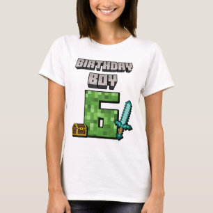 Birthday Boy 6th Birthday I'm 6 Year Old Gamer Pix T-Shirt