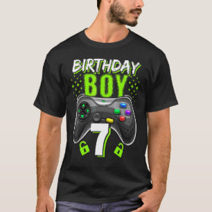 Birthday Boy 7 Video Game Controller Gamer 7th Bir T-Shirt