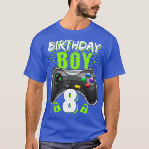 Birthday Boy 8 Video Game Controller Gamer 8th T-Shirt