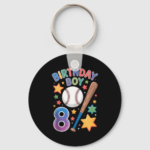 Birthday Boy 8th Birthday Baseball Tank Top Key Ring