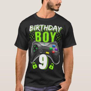 Birthday Boy 9 Video Game Controller Gamer 9th Bir T-Shirt