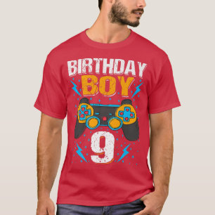 Birthday Boy 9 Video Game Controller Gamer 9th Bir T-Shirt