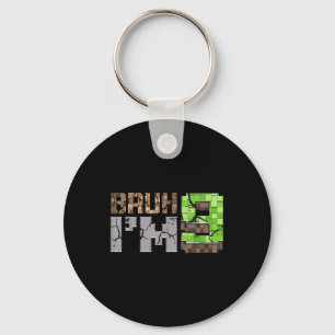 Birthday Boy 9th Bruh Im 9 Years Old Gamer Pixel N Key Ring