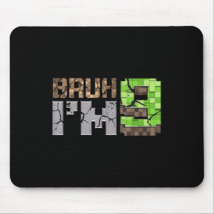Birthday Boy 9th Bruh Im 9 Years Old Gamer Pixel N Mouse Mat