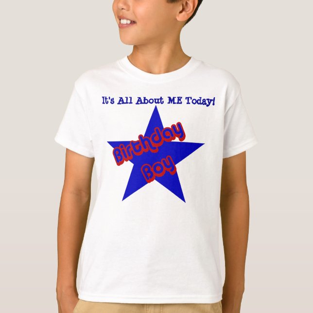 Birthday Boy All About Me Cute T-Shirt (Front)