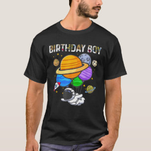 Birthday Boy Astronaut Space Theme Birthday Party  T-Shirt