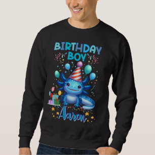 Birthday Boy Axolotl Vibes Cute Party Design Sweatshirt