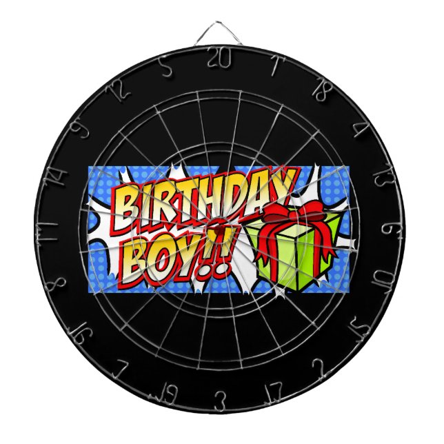 Birthday Boy Banner Dartboard (Front)