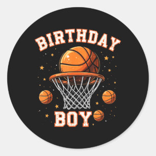 Birthday Boy Basball Birthday Classic Round Sticker
