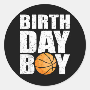 Birthday Boy Basball Theme Party Future Basball Classic Round Sticker