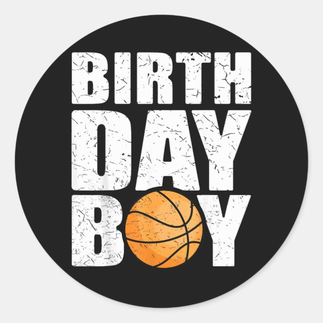 Birthday Boy Basball Theme Party Future Basball Classic Round Sticker (Front)