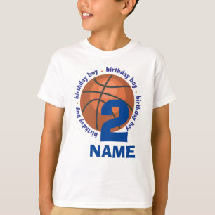 birthday boy basketball - customised name and age T-Shirt