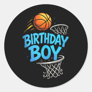 Birthday Boy - Basketball Player Sports Fun Tank T Classic Round Sticker