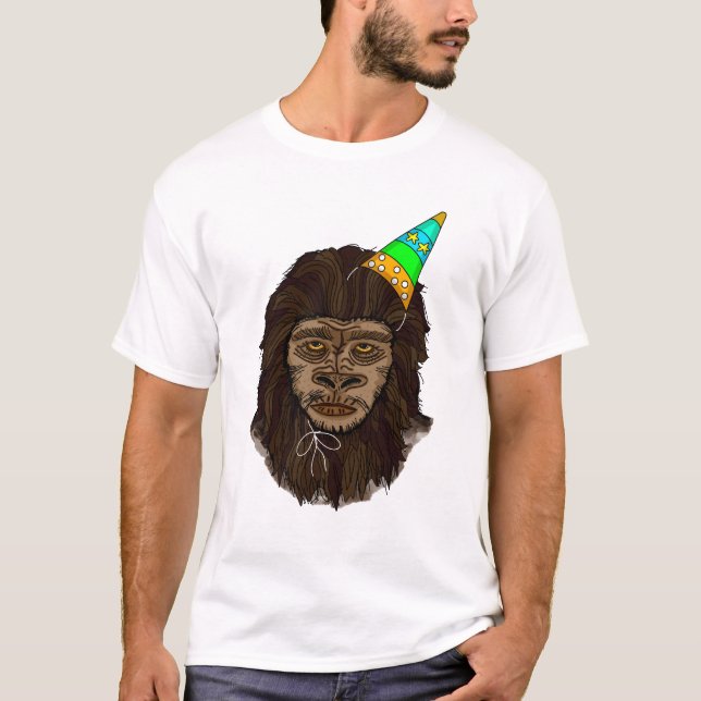 Birthday Boy Bigfoot Sasquatch Humour T-Shirt (Front)