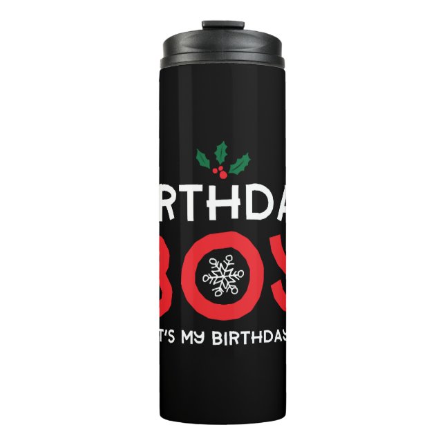 Birthday Boy - Birthday on Christmas Thermal Tumbler (Front)
