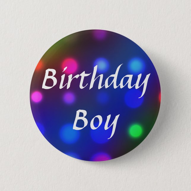 Birthday Boy Button Pin (Front)