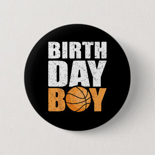 Birthday Boy Bysketbyll Theme Party Future Bysketb 6 Cm Round Badge