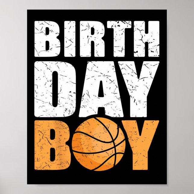 Birthday Boy Bysketbyll Theme Party Future Bysketb Poster (Front)