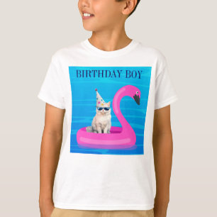 Birthday Boy Cat Floatie T-Shirt