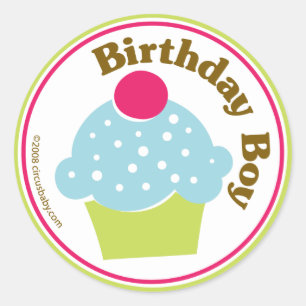 Birthday Boy Classic Round Sticker