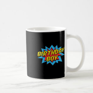 Birthday Boy Cute Kids Superhero Matching Comic Bi Coffee Mug