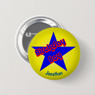 Birthday Boy Cute Personalised 6 Cm Round Badge