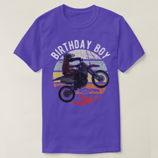 Birthday boy Dirt bike Motorcycle and motocross T-Shirt (Design Front)
