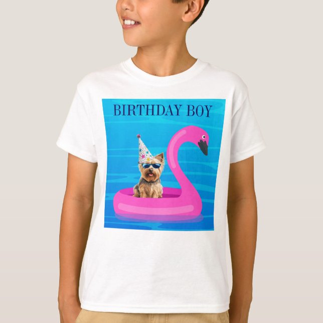 Birthday Boy Dog Floatie T-Shirt (Front)