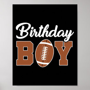 Birthday Boy Football Birthday Party Family Matchi Poster