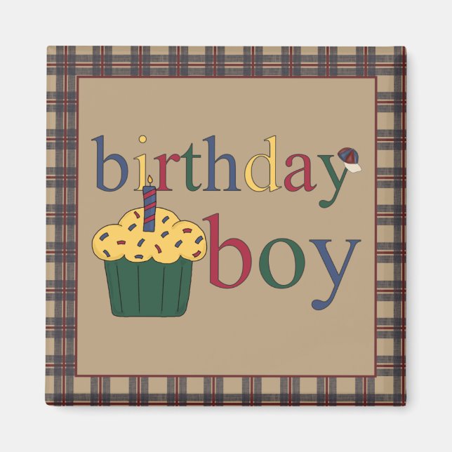 Birthday Boy Fridge Magnet (Front)