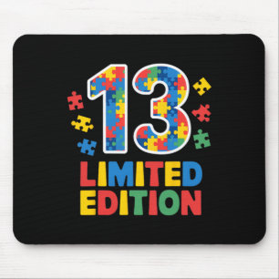 Birthday Boy Girl 13 Year Old Autism Awareness Tee Mouse Mat