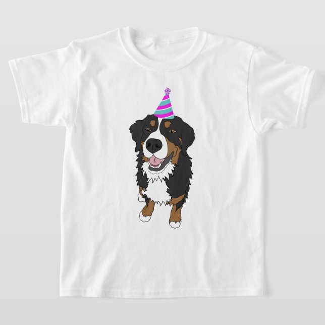 Birthday Boy/Girl Bernese Mountain Dog  T-Shirt (Laydown)