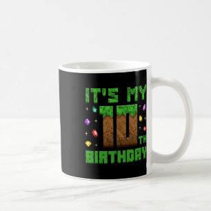 Birthday Boy It's My 10th Birthday Gamer Pixel Num Coffee Mug