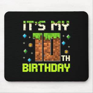 Birthday Boy It's My 10th Birthday Gamer Pixel Num Mouse Mat