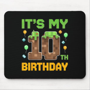 Birthday Boy Its My 10th Birthday Gamer Pixel Numb Mouse Mat