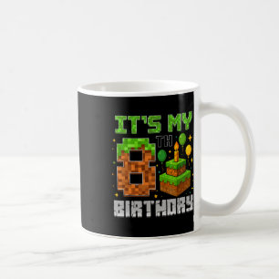 Birthday Boy It's My 8th Birthday Gamer Pixel Boy  Coffee Mug
